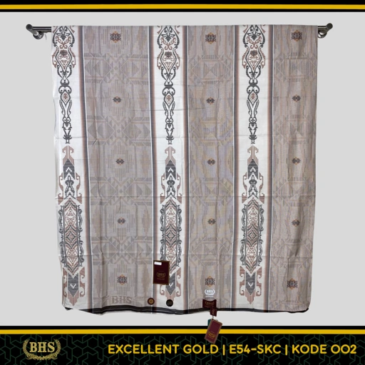 Sarung BHS Excellent Gold Motif E54 SKC SKB Songket Bahan Mercerized Cotton Halus dan Lembut [Garansi Original]