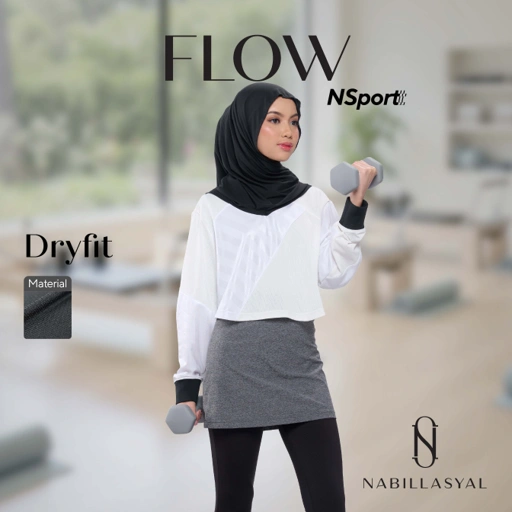 Image of Nabillasyal | Hijab Sport | Hijab Instant Olahraga Anti UV | Nsport | Flow Series