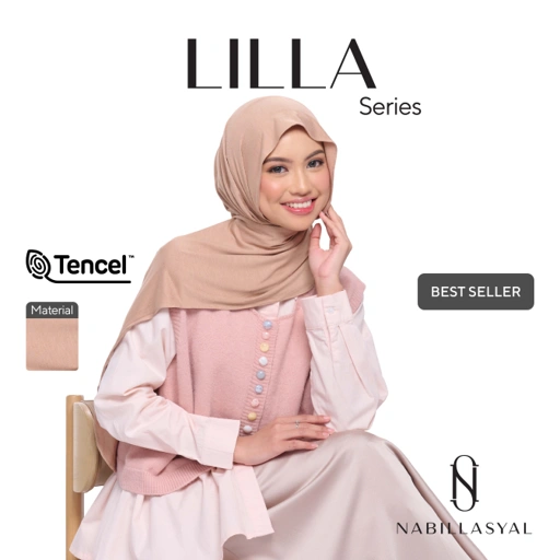 Image of Nabillasyal | Pashmina Meleyot | Pashmina Semi-Instant | Bandana | Tencel | Lilla Series