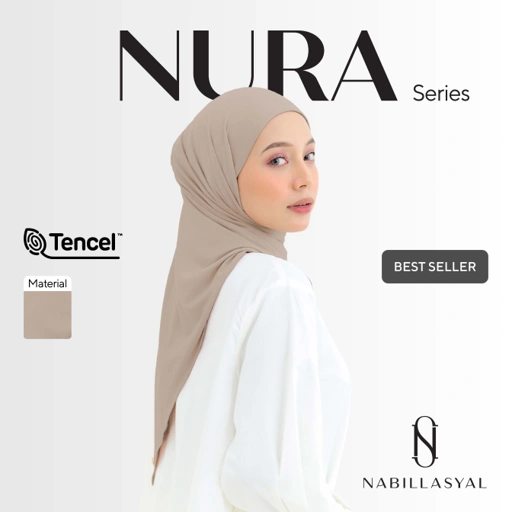 Image of Nabillasyal | Hijab Segiempat Inner 2 in 1 | Hijab Semi-Instant | Tencel | Nura Series