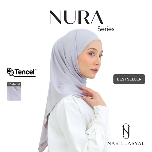 Image of Nabillasyal | Hijab Segiempat Inner 2 in 1 | Hijab Semi-Instant | Tencel | Nura Series