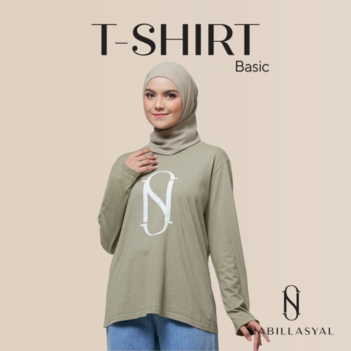 Image of Nabillasyal | Atasan Kaos Tangan Panjang | Nabilla Basic Long Sleeve | T-Shirt