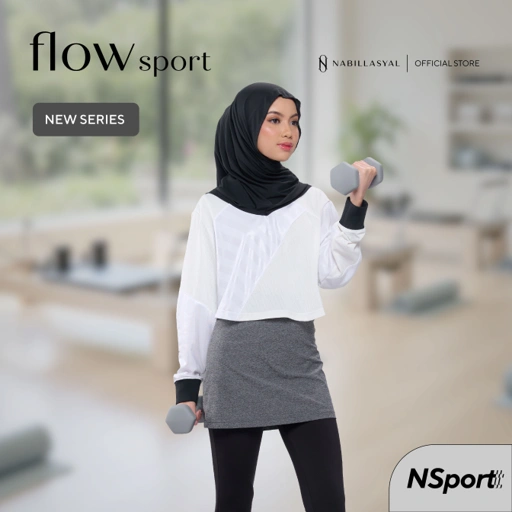 Image of Nabillasyal | Hijab Sport | Hijab Instant Olahraga Anti UV | Nsport | Flow Series