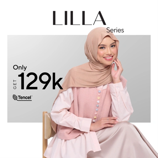 Image of Nabillasyal | Pashmina Meleyot | Pashmina Semi-Instant | Bandana | Tencel | Lilla Series