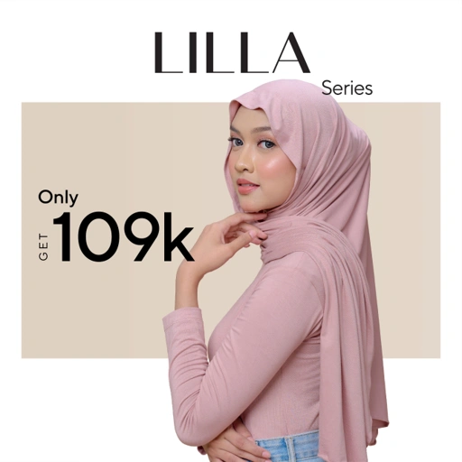 Image of Nabillasyal | Pashmina Meleyot | Pashmina Semi-Instant | Bandana | Cotton | Lilla Series