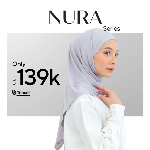 Image of Nabillasyal | Hijab Segiempat Inner 2 in 1 | Hijab Semi-Instant | Tencel | Nura Series