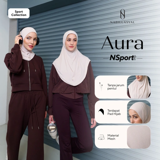 Nabillasyal | Hijab Sport | Hijab Instant Olahraga Anti UV | Nsport | Aura Series