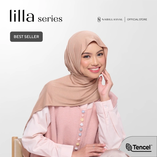 Image of Nabillasyal | Pashmina Meleyot | Pashmina Semi-Instant | Bandana | Tencel | Lilla Series