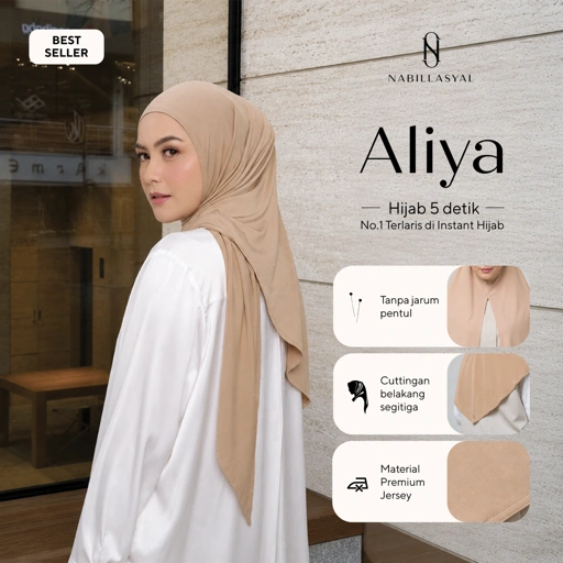 Image of Nabillasyal | Segiempat Instant | Hijab Segiempat Instant | Jersey | Aliya Series
