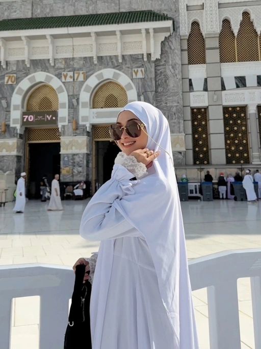 Image of BRSYARI LEYA Dress Pakaian Gamis Haji dan Umroh Mina Mazen Anti UV Jetblack