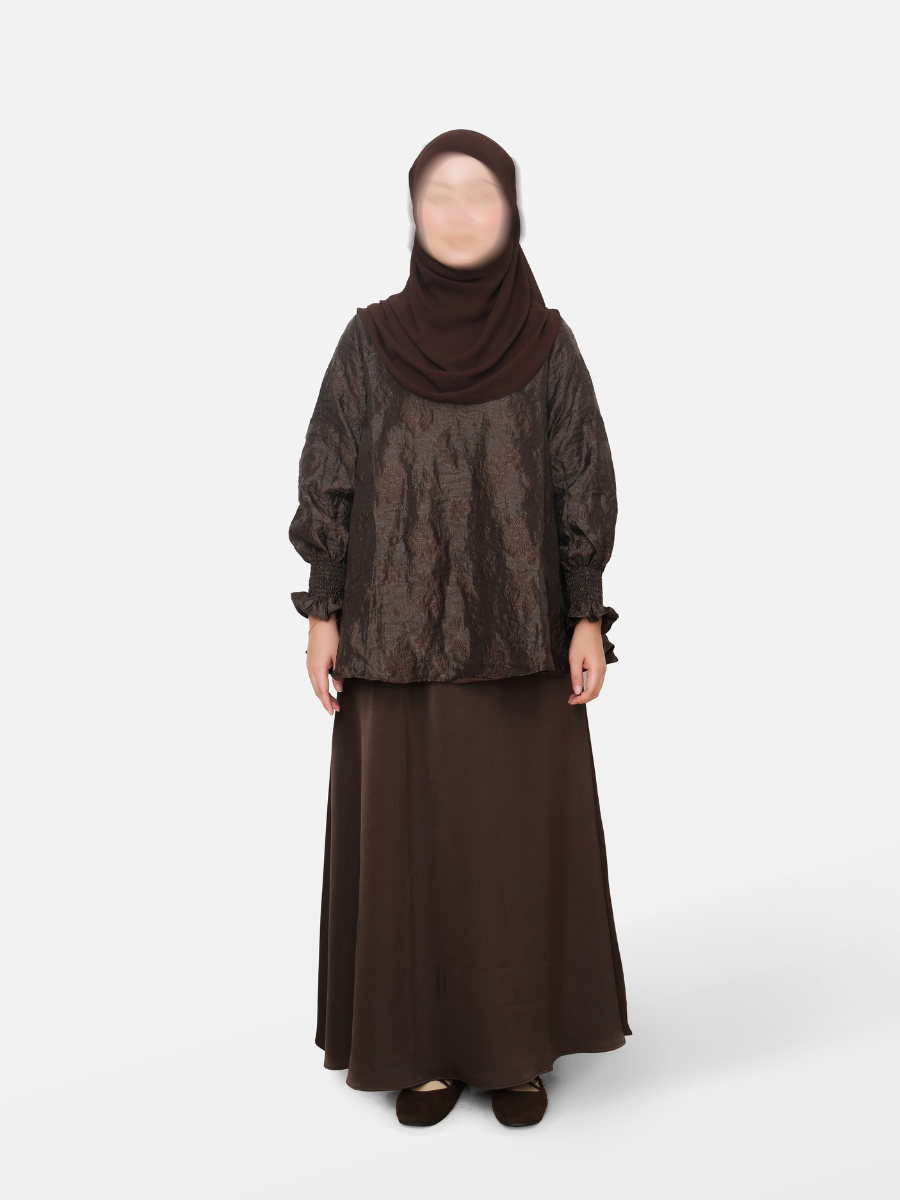 OSMÁ blouse set espresso