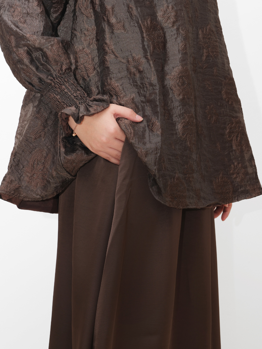 OSMÁ blouse set espresso