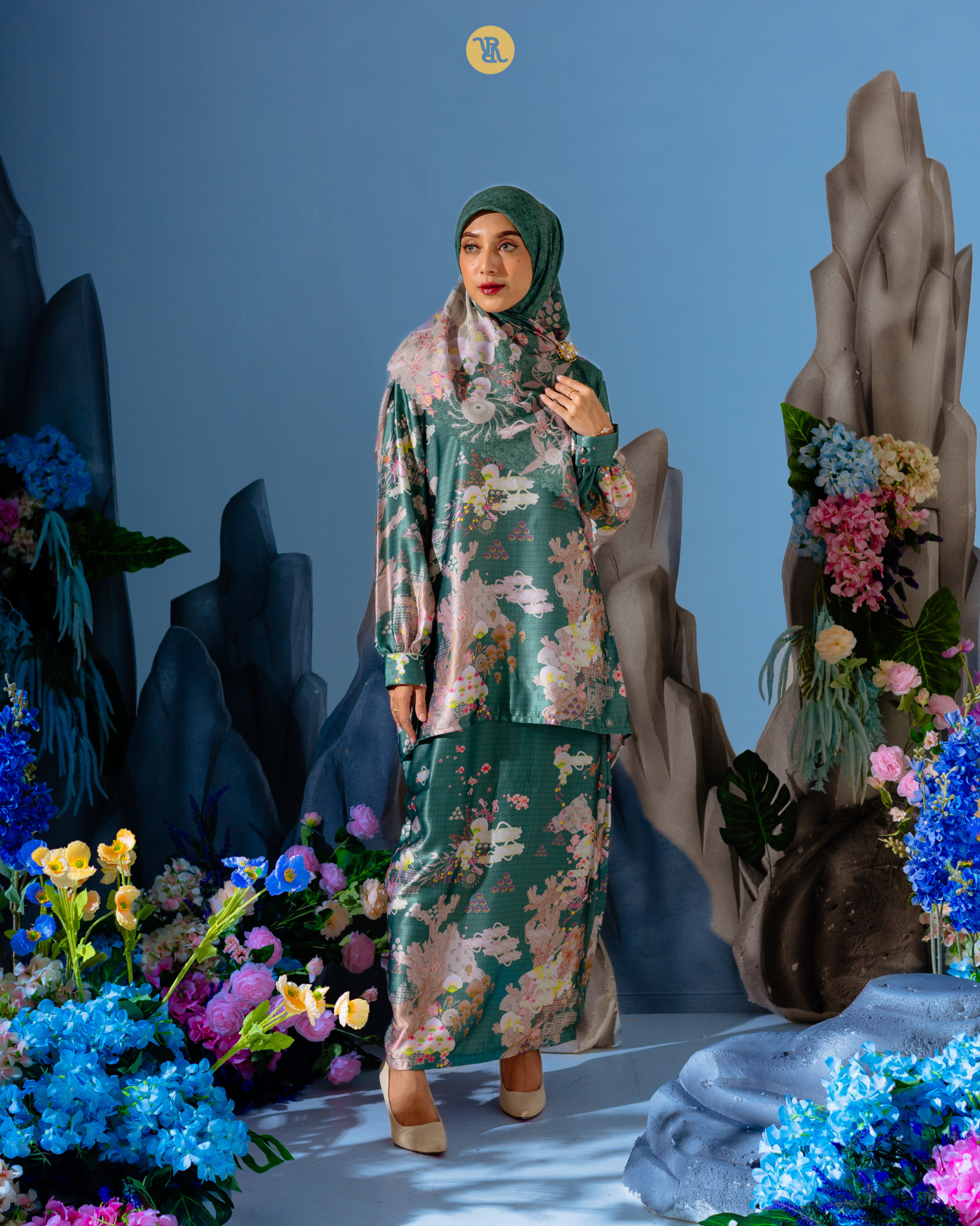 Raya Series Coral Blossom - Baju Kurung