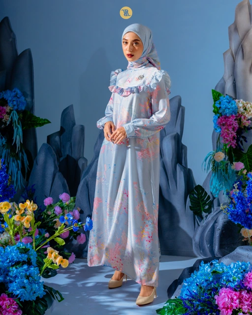 Image of Raya Series Coral Blossom - Dress Ruffle