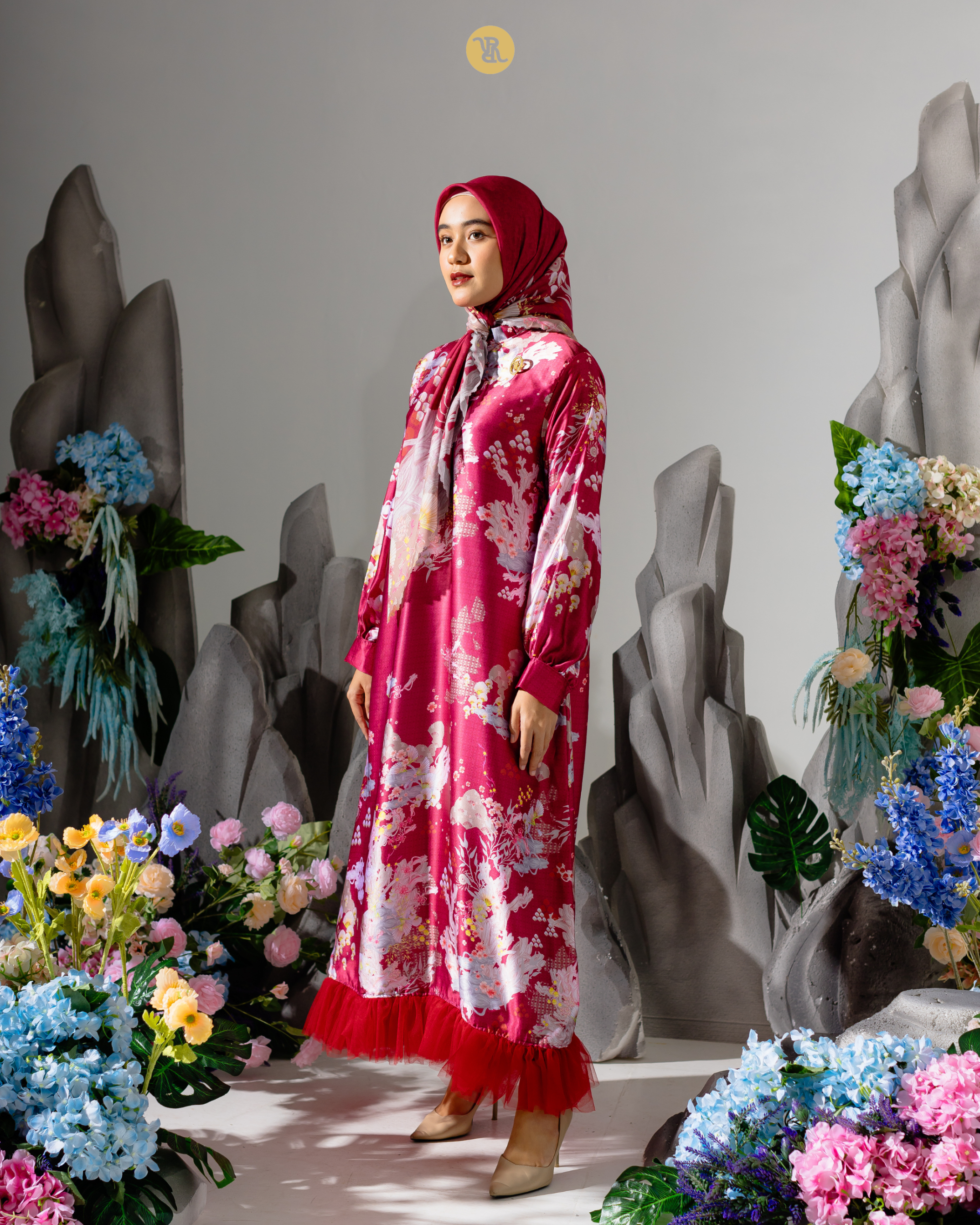 Raya Series Coral Blossom - Dress Tile