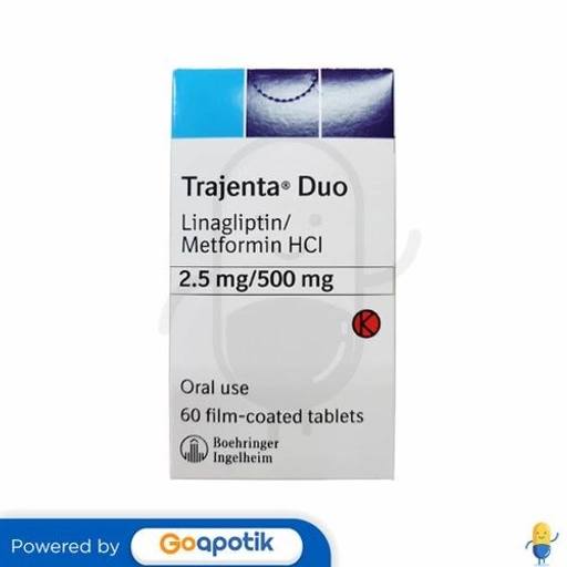 Image of TRAJENTA DUO 2.5 MG/500 MG BOTOL 60 TABLET