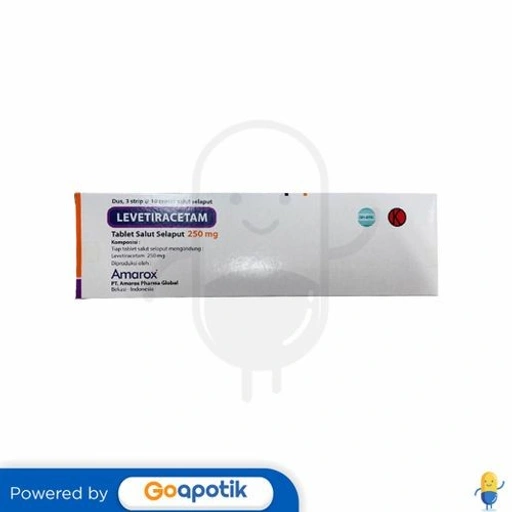 Image of LEVETIRACETAM AMAROX 250 MG BOX 30 TABLET