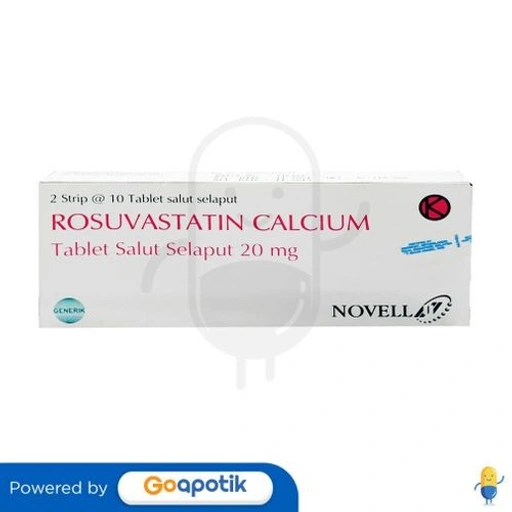 Image of ROSUVASTATIN CALCIUM NOVELL 20 MG BOX 20 TABLET