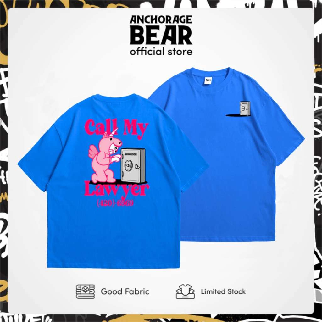 Anchorage Bear - Tshirt Oversize Call My Lawyer Blue