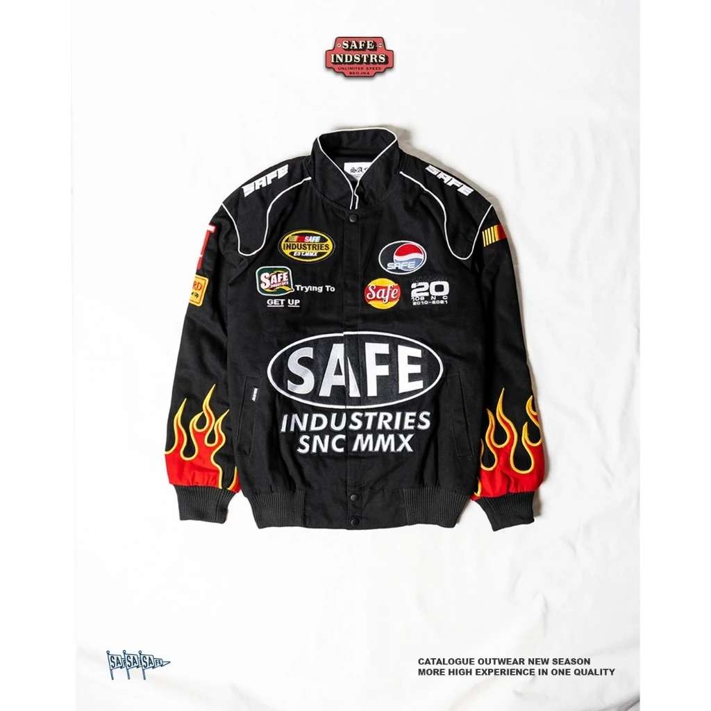 Safe Industries - Jacket Hight Black Nascar