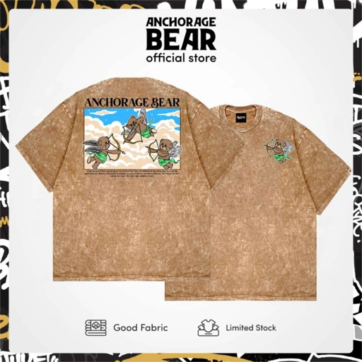 Image of Anchorage Bear - Tshirt Cupid Sandwash Choco Black