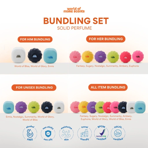Image of [Bundle Set] Make Scents Local Solid Perfume | Parfum Solid | Farfum Padat BPOM & HALAL