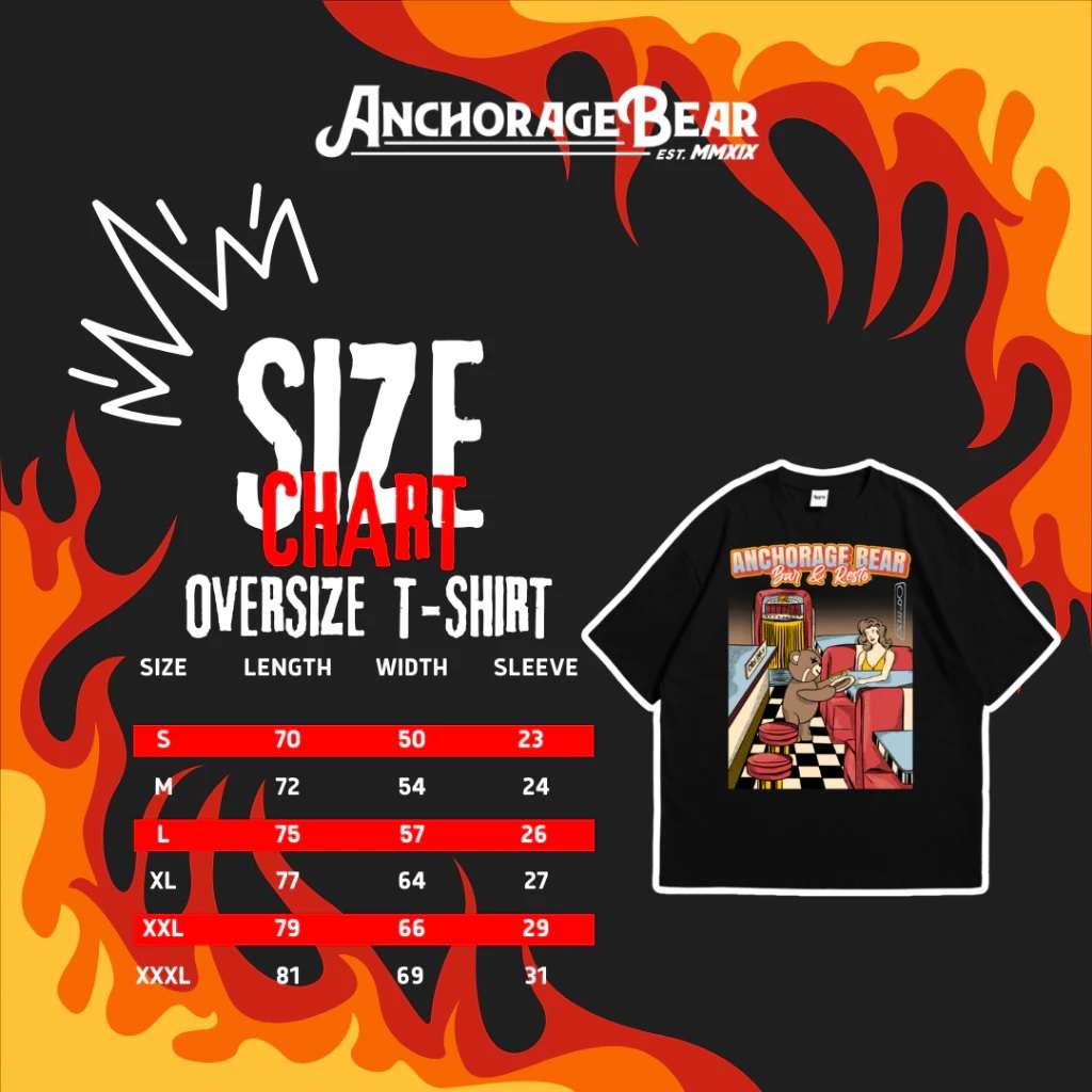 Anchorage Bear - TShirt Oversize STICKER PACK Black