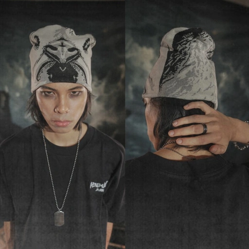 Image of DENIMITUP beanie - White dove - Topi