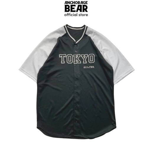 Image of Baseball Jersey - Anchorage Baseball - Kaos Baseball - Baseball - Baseball Custom Black Tokyo Dewasa Anchorage Bear
