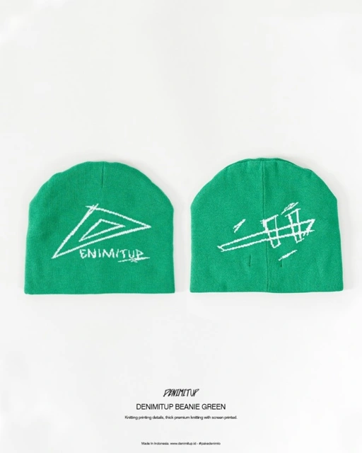 Image of DENIMITUP beanie - Green - Topi