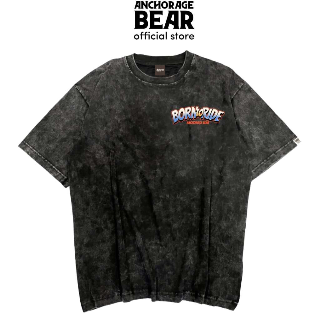 Anchorage Bear - Tshirt Oversize Born To Ride Sandwash