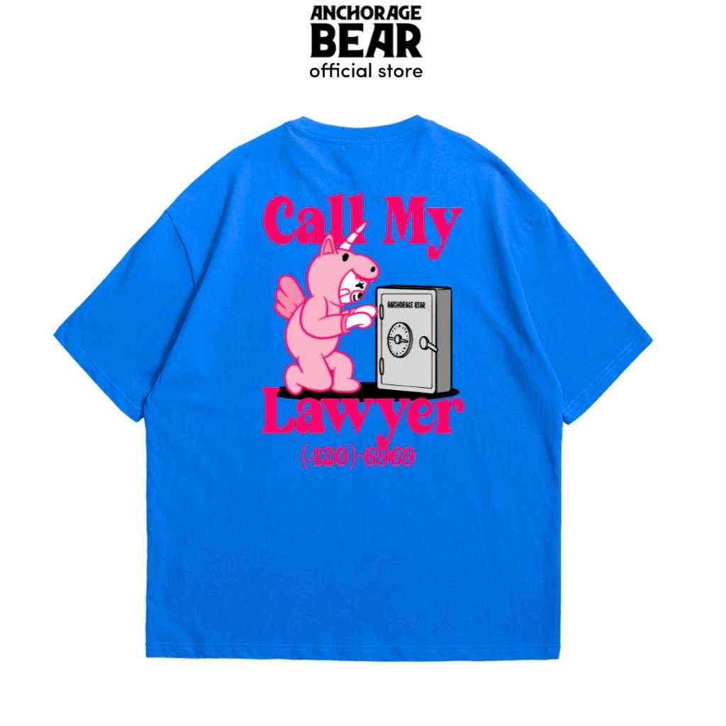 Anchorage Bear - Tshirt Oversize Call My Lawyer Blue