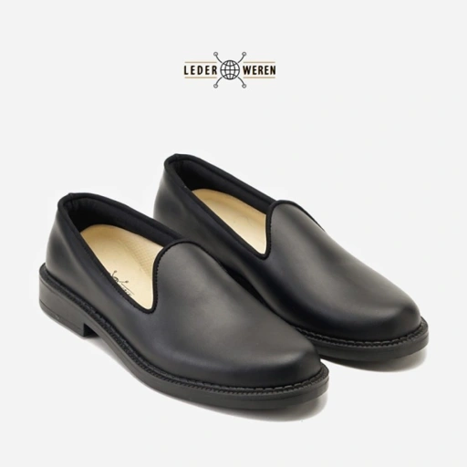 Image of Sepatu Kulit Asli Klasik Formal Murah- Leder Slip On BL