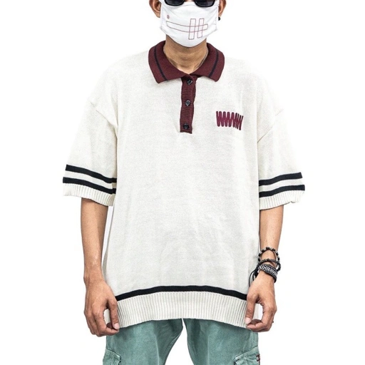 Image of Knit wear zig zag - Broken white - Baju Kaos