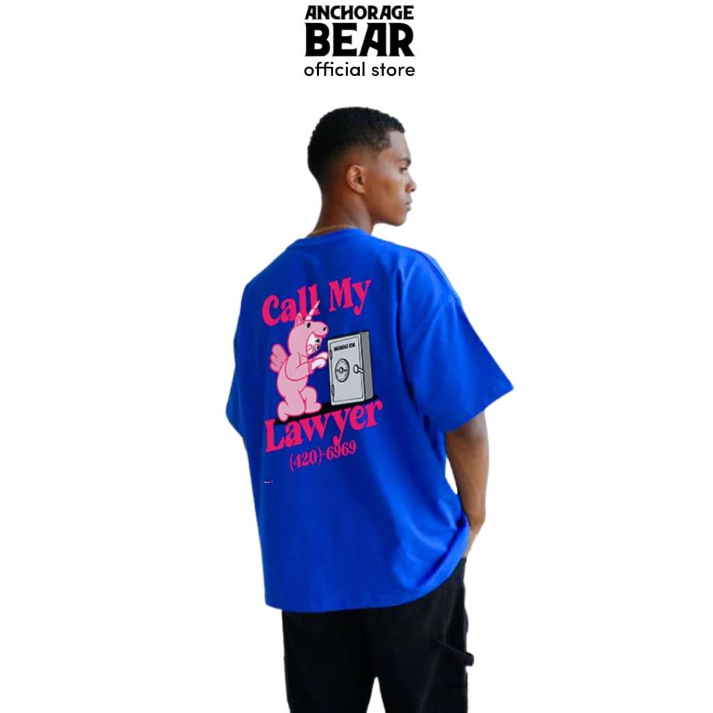 Anchorage Bear - Tshirt Oversize Call My Lawyer Blue