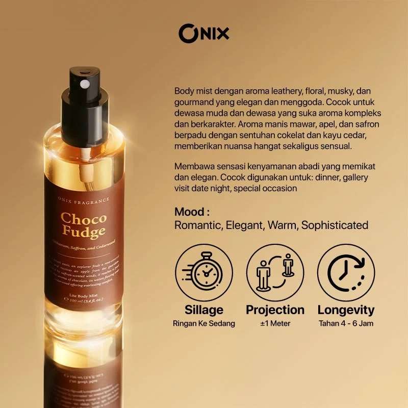 ONIX Fragrance - CHOCO FUDGE Body Mist 100ml