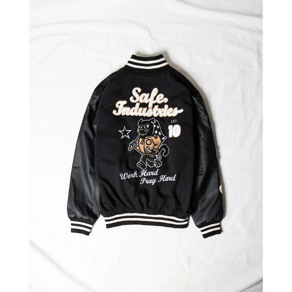 Safe Industries - Jacket Baseball Vintage Black Varsity