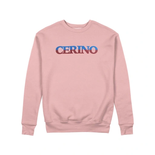 Image of Cerino Sweater Blue Red Type Crewneck Pink