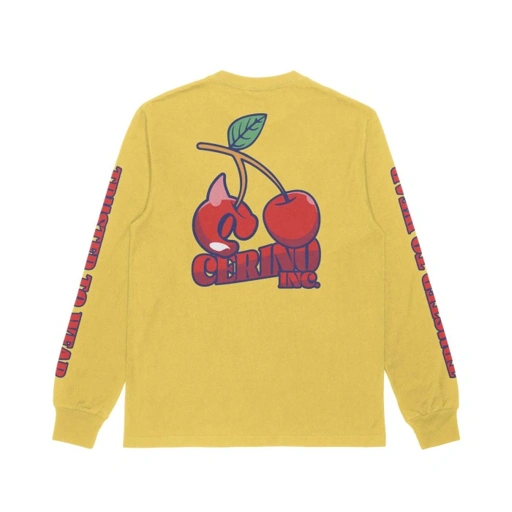 Image of Cerino Long Sleeve T-shirt Yellow Cherry No!