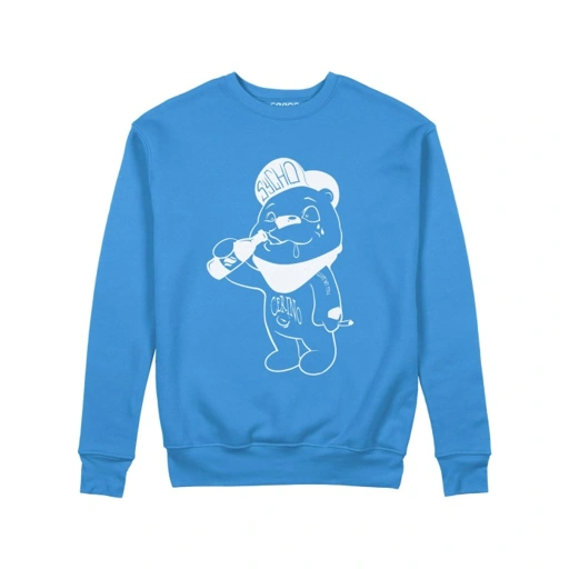 Image of Cerino Sweater Psycho Of Chill Crewneck Blue