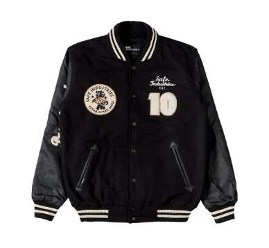 Safe Industries - Jacket Baseball Vintage Black Varsity