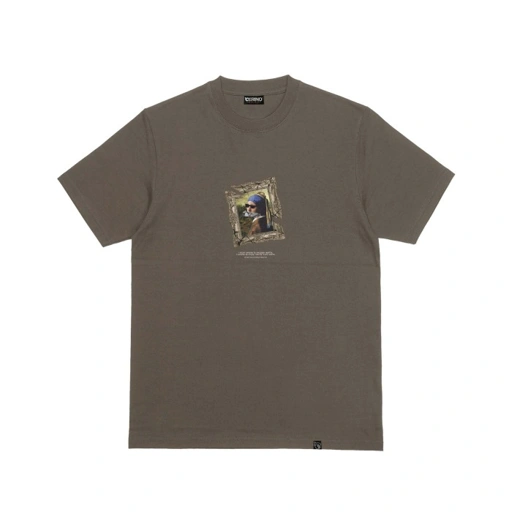 Image of Cerino T-shirt Olive Cracked Monalisa