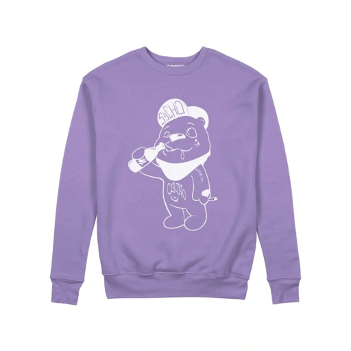 Image of Cerino Sweater Psycho Of Chill Crewneck Purple