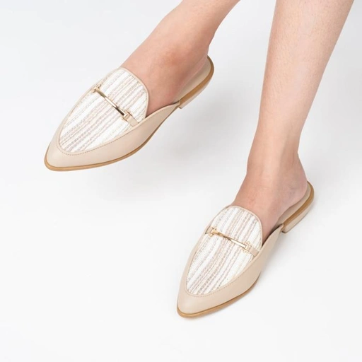 Image of Cekhas - Diva Cream Mules Shoes Shoes