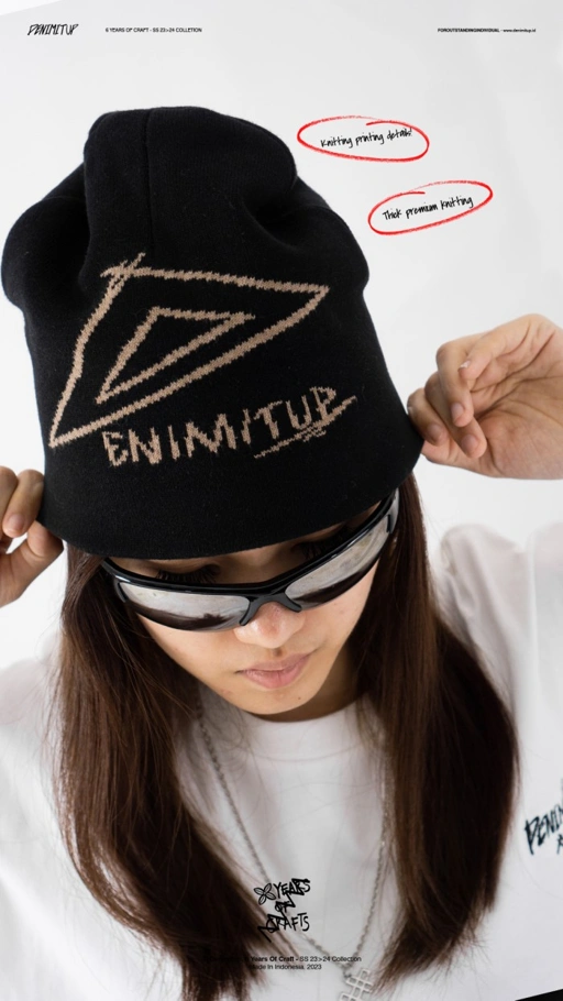 Image of DENIMITUP beanie - Black - Topi