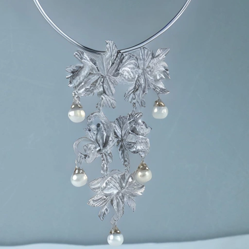 Image of [SERIES] PENITI FLORAL SILVER