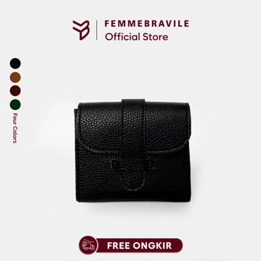 Image of Dompet Wanita Mini Kulit Premium | Wallet Lipat Kecil Elegan Muat Kartu & Uang | Dinda Wallet