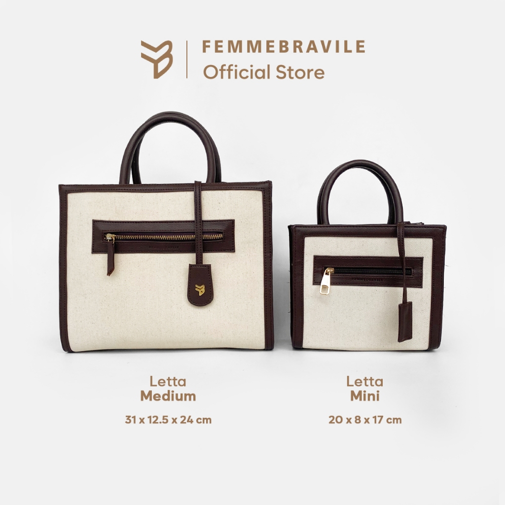 Femmebravile - Letta Canvas M - Tas Selempang Wanita - Sling bag - Shoulder bag - Fasion Women
