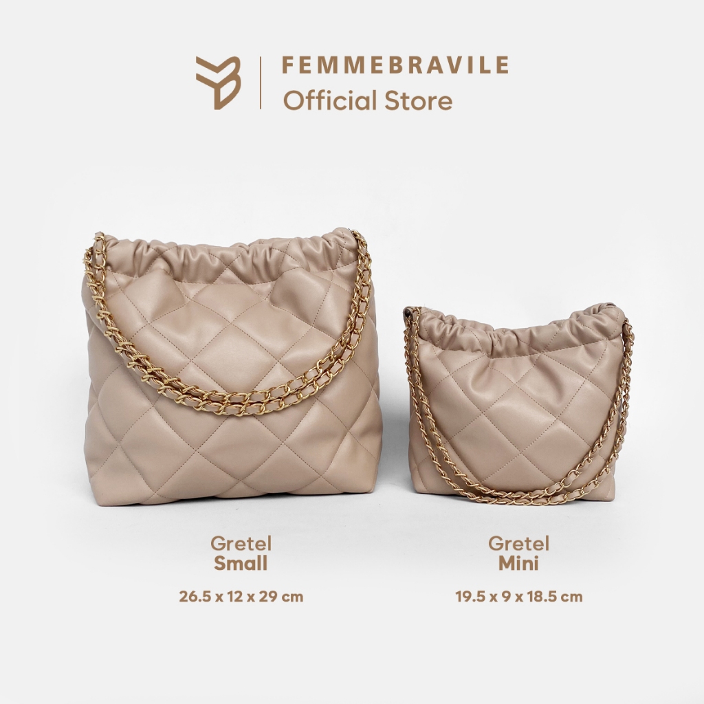Femmebravile - Gretel Leather Small Bag - Tas Wanita - Shoulder Bag - Tas Bahu - Fashion Women