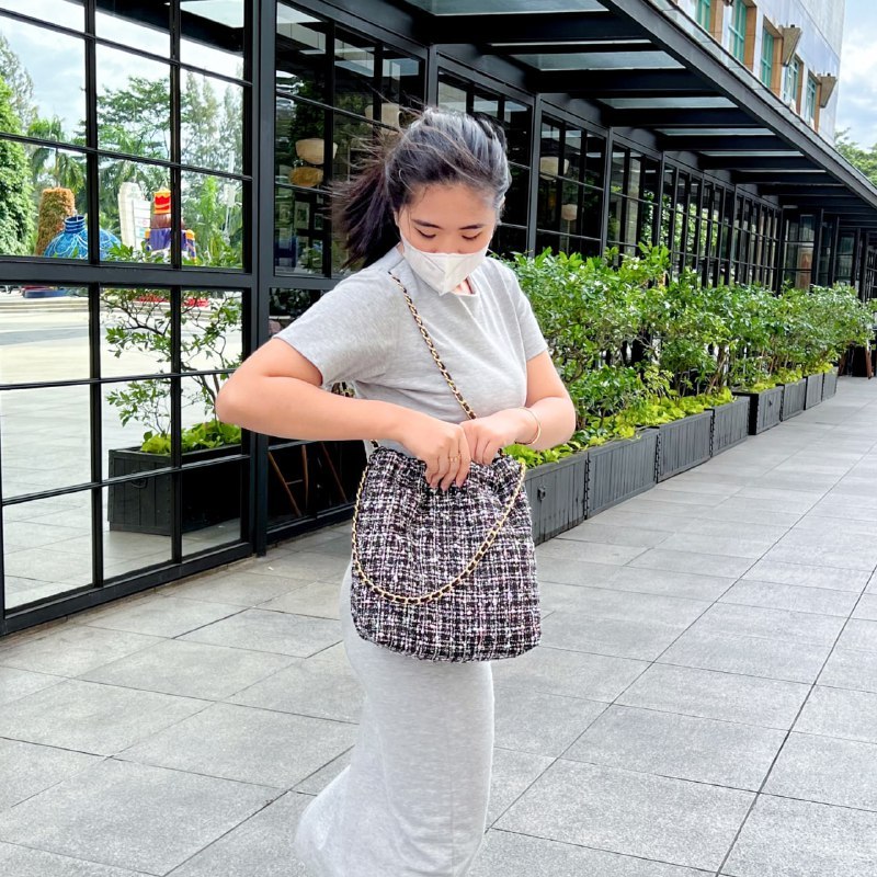 FEMMEBRAVILE Sling Bag Tas Selempang Wanita Fashion Women Shoulder bag Gretel Tweed Bag
